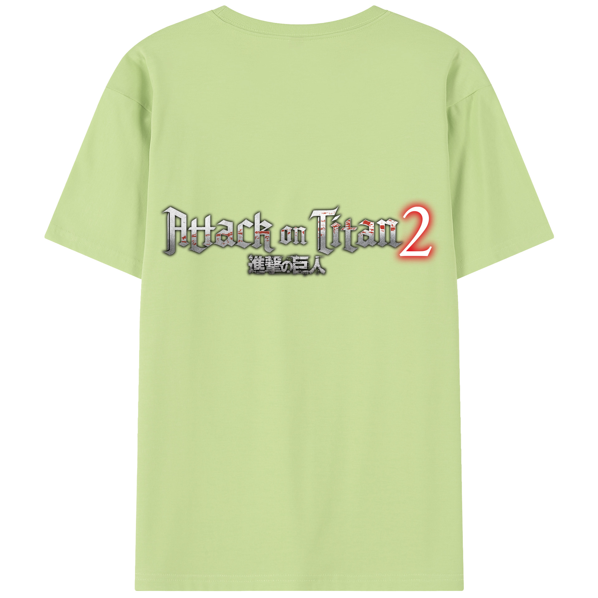 （画像用） 進撃の巨人 Attack on Titan 綿100％半袖Tシャツ（背面プリント）